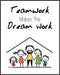 Posterizer 1 pcs-team work makes the dream work-motivational quote-Kids Room Art-Teachers & Classrooms-decor for nursery toddlers kids room- UNFRA...